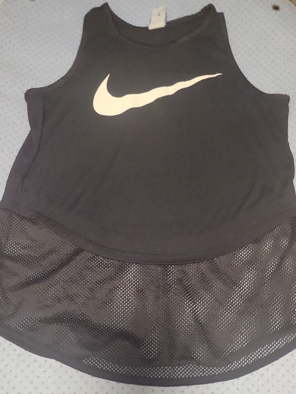 Nike Black Tank Top with White Swoosh